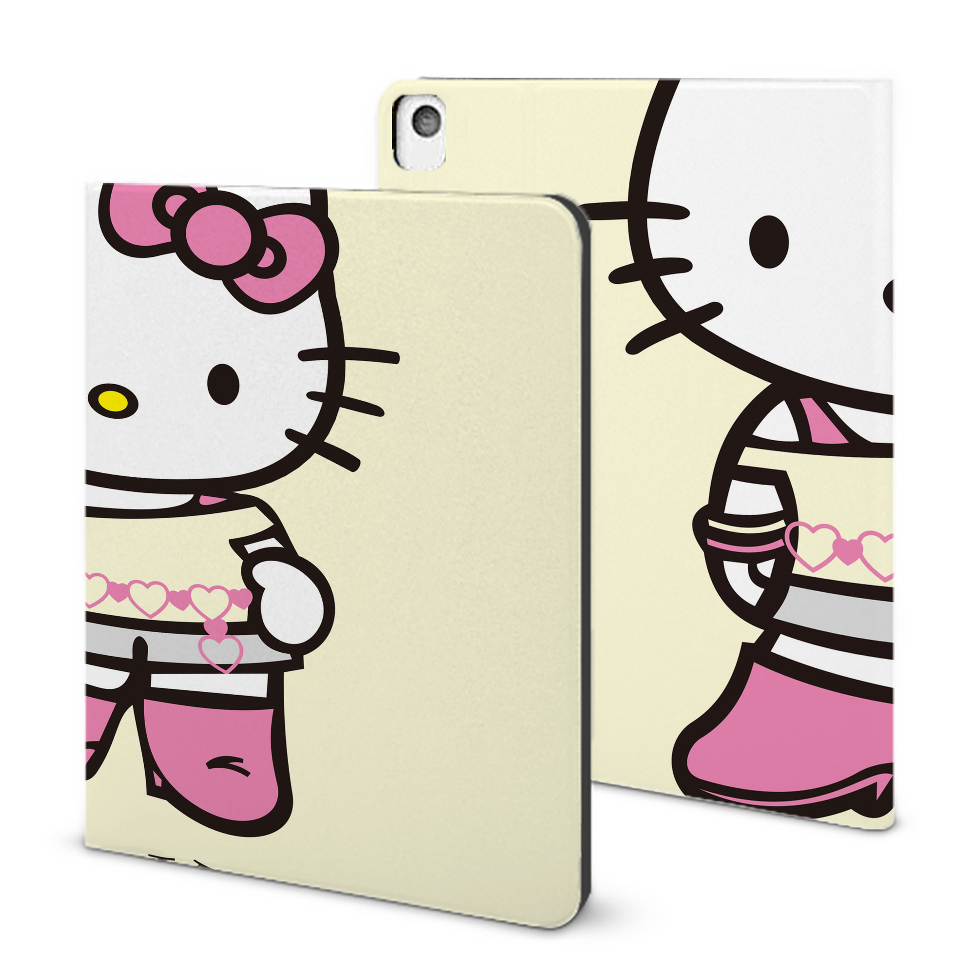 （画像用） Hello Kitty ハローキティ IPadケース ペンホルダー付き ブックスタイルデザイン
